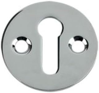 Ironmongery Solutions® Standard Key Profile Victorian Escutcheon 32mm Diameter Decorative Door Hardware Classic Design Durable Finish Fixing Included (Polished Chrome)