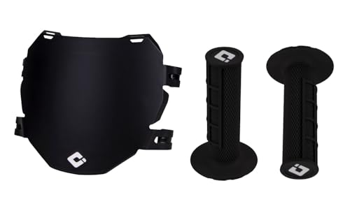 Downhill Black Number Plate & Black Grip Set for E Bikes Surrons Mountain Bikes MTB