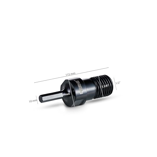 WERHE Adapter für Diamantbohrkrone – 1 1/4\ UNC auf HEX – Robuster Stahl für Akkuschrauber und Bohrmaschinen – Mit 1/2\ BSPP Innengewinde
