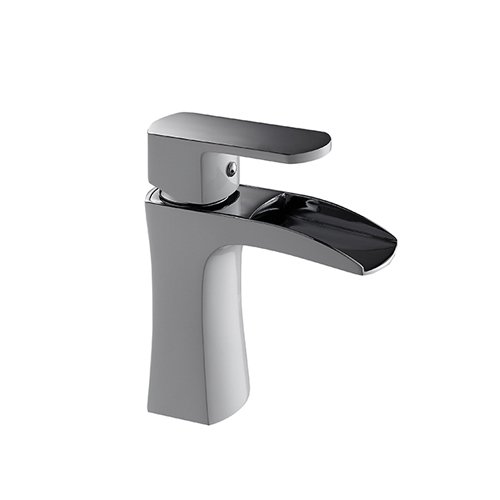 Grifo de cobre blanco estilo nórdico y cascada elegante para lavabo