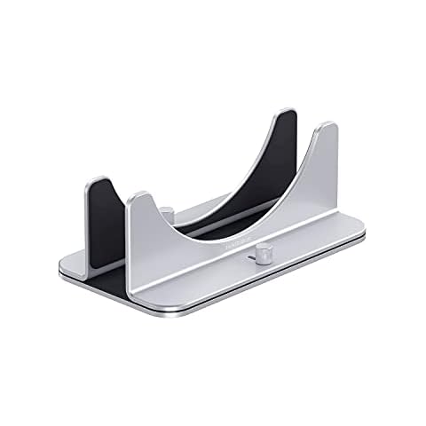Hagibis Vertical Stand for Mac Mini, Aluminum Alloy Laptop Stand Anti-Slip Computer Holder Desktop Stand Compatible with M1 Chip Mac Mini, MC25 Pro Cover