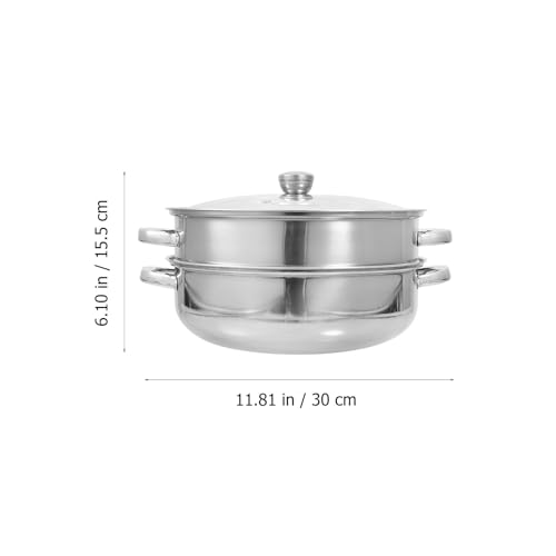 Cuiseur vapeur en acier PRETYZOOM batterie cuisson vapeur couvercle