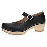 Dansko Lilah Mary Jane Clog for Women - Linings from Recycled Materials and Leather for Breathability- Lightweight Rubber Outsole for Long-Lasting Wear Black 8.5-9 M US