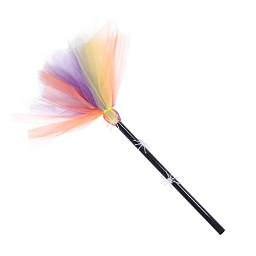 GOOHOCHY 1pc Halloween Broom Halloween Decorations Witch Halloween Small Broom Dress Micro Broom Decor for Halloween Halloween Kid Broom Polyester Child The Witch Make up