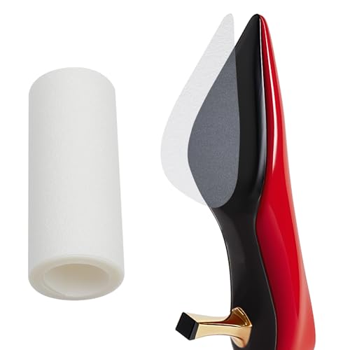 Cinta Antideslizante Adhesiva para Suelas,Película Transparente de Goma 10×100 cm + Tijeras de Seguridad Protector Anti‑desgaste suela protectora Anti‑ruido Anti‑slip para Tacones y Zapatos Diario