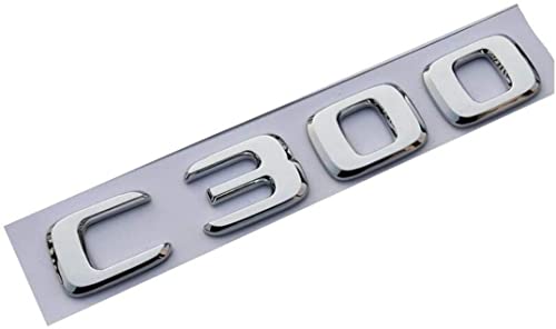 Insignia cromada C300 de alta calidad para maletero de Mercedes Clase C