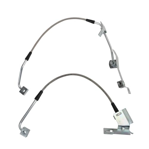 Image of TRQ Front Performance Brake Hose Set Compatible with 2002-2005 Dodge Ram 1500