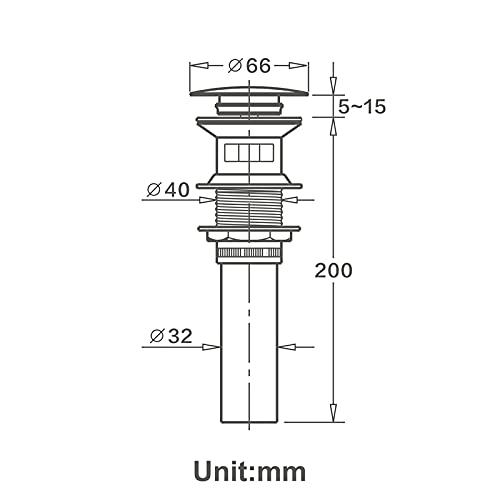 Lavabo de salle de bain moderne : bonde grise rétractable - 5