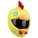 Motorcycle Helmet Cover, Men Women Funny Cartoon Plush Helmet Cover, Anime Cute Crazy Fun Personalized Rides Gifts for Full Helmet (Helmet Not Included)