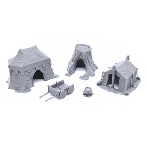 Campement - DND Terrain Compatible with Dungeons and Dragons, 28mm Miniature Wargaming, Tabletop RPGs, Wargame Scenery