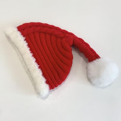 Christmas Hat for Kids,Red and White,Warm Knit Hat,Christmas Decoration baby Red Cap3