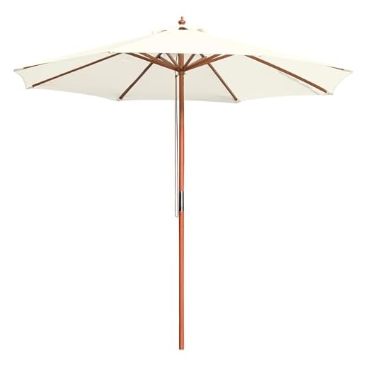 Best patio umbrella replacement cord 9FT Solid Wooden Outdoor Patio Umbrella