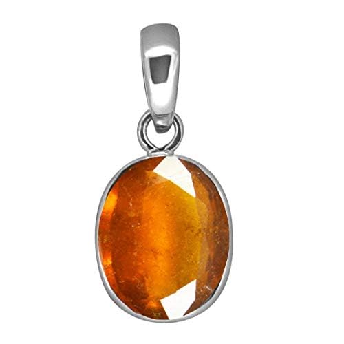 Pendentif grenat hessonite naturel Gomed 4,25 Ratti pour homme et femme