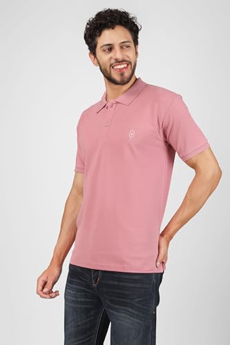 Image of Men's Regular Fit Polo Collar Half Sleeve T-Shirt Cotton Blend Polo T-Shirt Comfortable Lightweight Plain T-Shirt