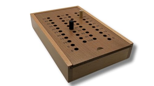 Scoring Track for Crokinole, Std Storage Box with Pegs and 28 Discs! (2022 Version)