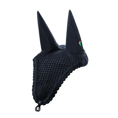 Bonnet Equiline Ruben Soundless pour cheval de sport noir