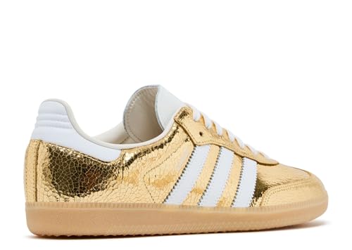 Image of adidas Originals Samba OG Women's Sneakers, Gold Metallic /White /Core White, Size 6.5