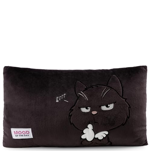 Coussin chat NICI 43x25 cm en tissu doux pour décorer un lit d'enfant