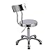 Sedia da Lavoro con Schienale, Sgabello Idraulico Regolabile in Acciaio Inossidabile Girevole per Ufficio Scrivania Casa Cucina Massaggio Massaggio di Laboratorio Medico Artista