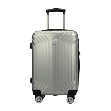 Mala de Viagem de Bordo Pequena 10Kg em ABS Rodinhas 360º Multmaxx (Prata)