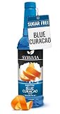Syruvia Sugar Free Blue Curacao Syrup, Flavored Syrup for Cocktails, Drinks, Lemonades, Iced Teas, and Desserts – 25.4 fl oz