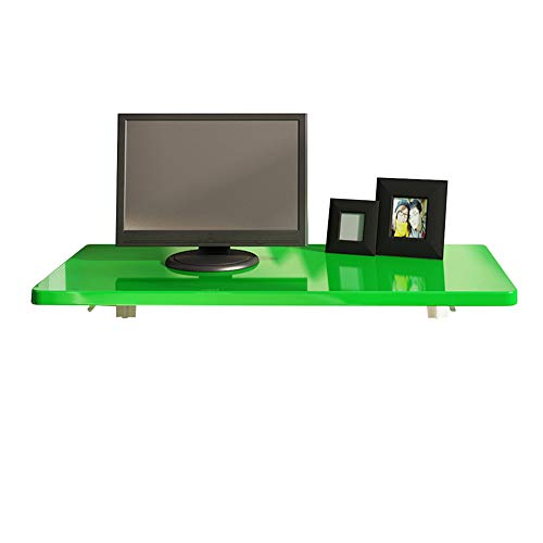 Table pliante murale contre le manque de place bureau bois vert 80cm