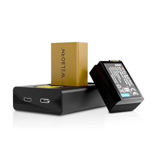 Image of WELBORN NP-FW50 Dual Battery and Charger Combo Pack for Sony NP-FW50 Battery for A7 /A7II /A7R A5100 NEX6 A6000 Cameras
