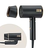  LEBENLANG Secador de Pelo Ion 2100W - Anti-Spliss con modo de Aire Frío  Secador de Pelo de Viaje plegable pequeño  Secador de Pelo Ion - Secador Pelo de Viaje Accesorios (Negro)