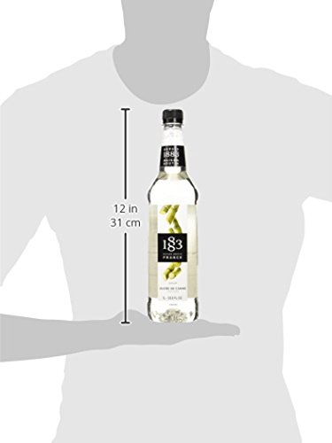 Image of 1883 Cane Sugar Syrup for Drinks, Made in France, 1 Liter Plastic Bottle