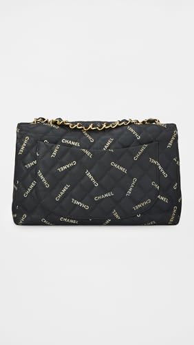 CHANEL Women's Pre-Loved Black Canvas Half Flap Maxi Bag3