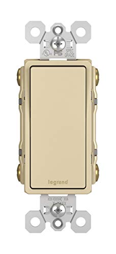 Image of Legrand radiant TM874ICC6 15 Amp Rocker Wall Switch, 4-Way Decorator Light Switches, Ivory (1 Count)