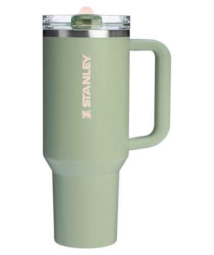 Image of STANLEY Quencher ProTour Flip Straw Tumbler with Leakproof Lid 40 oz | Built-In Straw and Handle | Cup Holder Compatible for Travel | Insulated Stainless Steel Cup | BPA-Free | Lichen