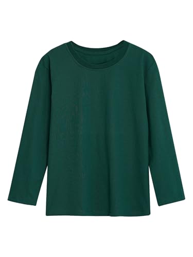 TiaoBug Kids Girls Boys Compression Athletic Performance Undershirt Long Sleeve Cotton Shirts Underwear3