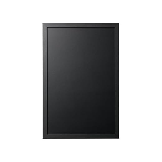Bi-Office Back2Chalk Essentials - Pizarra de tiza, marco MDF, Negro, 60 x 40 cm