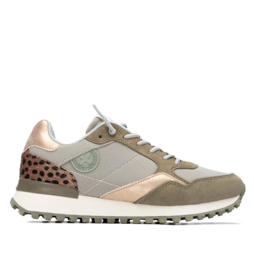 XTI - Zapatilla Mujer Kaki - Calzado Cómodo y Versátil - Moda Casual - Modelo 14416103 (Talla 40)