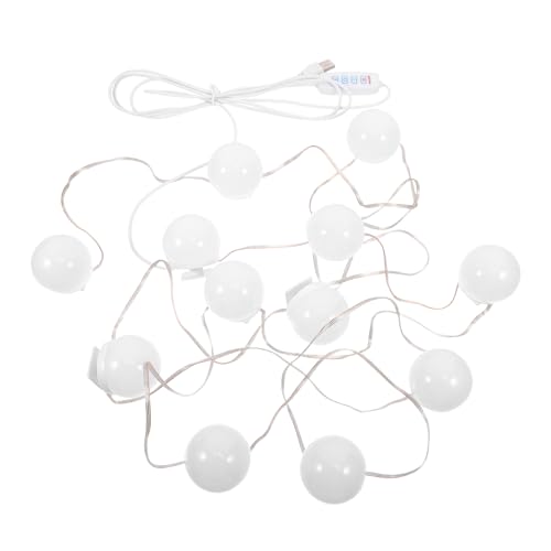 Toddmomy 12 piezas Lámparas LED para Espejo de Maquillaje Bombillas de Luz Frontal con Tres Modos de Brillo USB Recargable para Tocador y Baño Iluminación Suave y Ahorro Energético