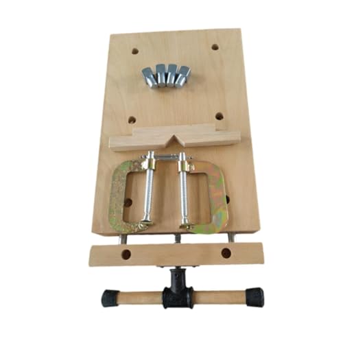 Tornillo de banco de trabajo de madera compacto con 4 perros de banco y 2 clips para un procesamiento estable de madera, herramientas de banco de carpintero, 41 x 28 cm