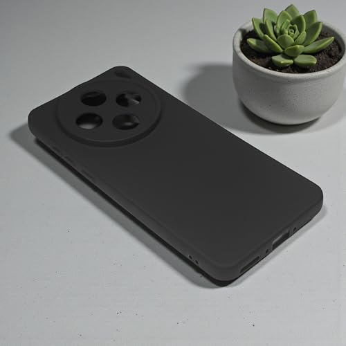 Image of SBMS Silicone Back Cover Case for Vivo X200T 5G | Soft Micro-Fibre Lining Inside | Camera Protection Bump | Shockproof Back Cover Case for Vivo X200T 5G (Candy Cloth Black)