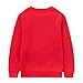 Kid Nation Kids' Slouchy Soft Brushed Fleece Casual Basic Crewneck Sweatshirt for Boys or Girls L Red