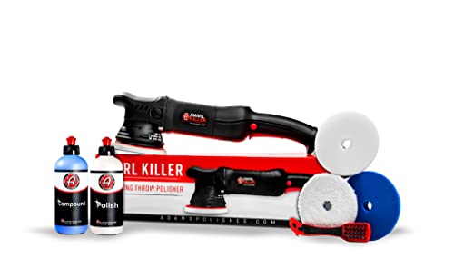 Image of Adam's Polishes Swirl Killer 15mm Polisher Kit 7 Item Buffer Polisher Dual Action Machine | Use W /Car Polish, Polishing Compound, or Car Scratch Remover | Detailing Car Wash Clay Bar Ceramic Coating