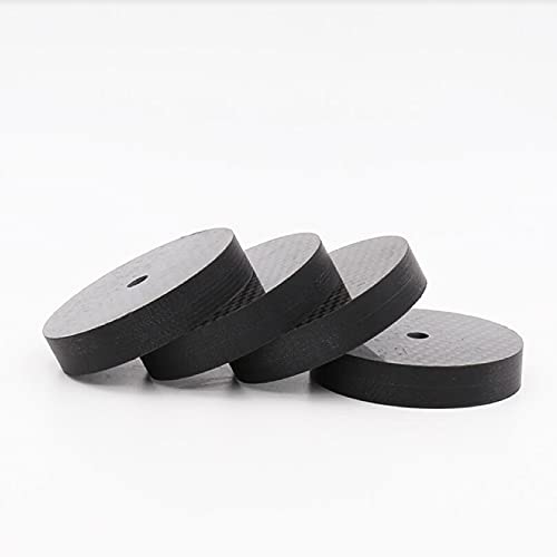 Isolamento dell'altoparlante in Fibra di Carbonio Nero Hi-End 40x15mm 25x5mm 30x10mm 50x20mm Base Pad Piedi di Scarpe Piedi HiFi Audio AMP Cono del Cono Pad (Color : 50X20MM)