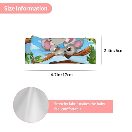Koala lying on the tree Baby bow headband (0-6 months) - Universal for newborns to toddlers, a must-have for cute decoration3