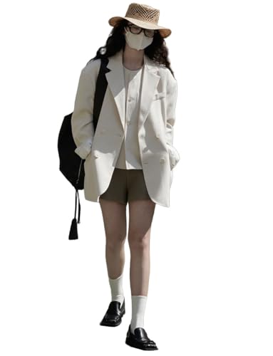 Blazer en lin femme veste décontractée boutons costume chic été