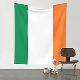 QAZWZML Bedruckter vertikaler Wandteppich mit irischer Flagge, 152,4 x 130,9 cm, dekorativer Teppich, geeignet für Sofas, Picknick-Matten, Tagesdecken