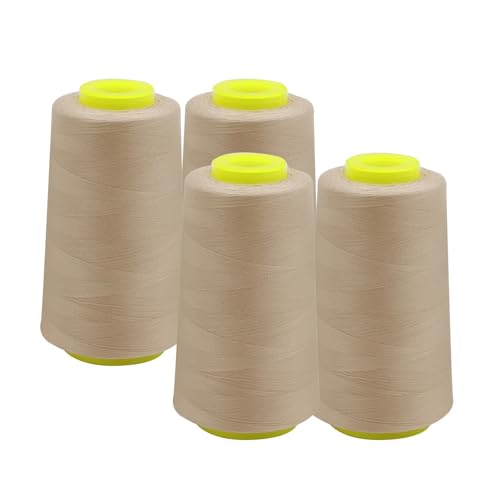EVERLOCK Serger Thread – 4 Cones, 3000 Yards Each –