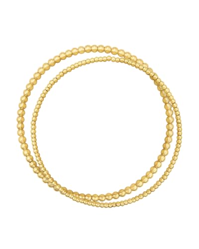 gorjana - Poppy Gold Bracelet Set - 18k Gold-Plated Brass - Luxurious and Durable Finish - Stackable for Dynamic Style - Perfect for Gifting