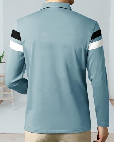 Image of Noble Monk Men's Polycotton Regular Fit Full Sleeves Polo T-Shirt