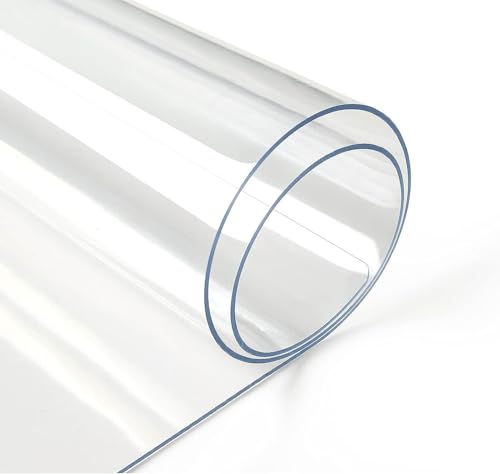Image of Deep Dream 1.5mm Clear Desk Cover Protector, 48x84 Inch Clear Desk Cover, Clear Desk Mat, Table Cover Tablecloth Protector Rectangle, Table Protector for Dining Room Table