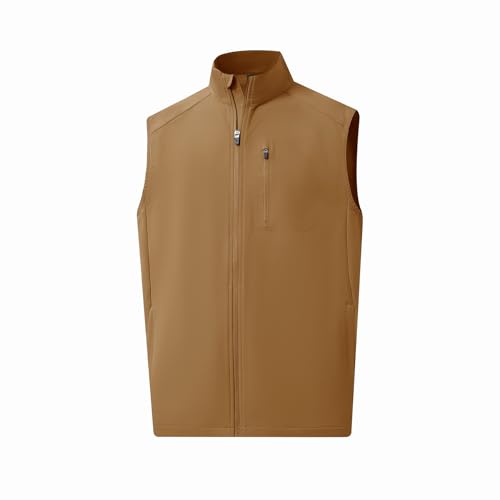 Image of M MAELREG Mens Vests Outerwear Windproof Lightweight Softshell Vests Zip Pockets Sports Sleeveless Jacket Golf Vests for Men