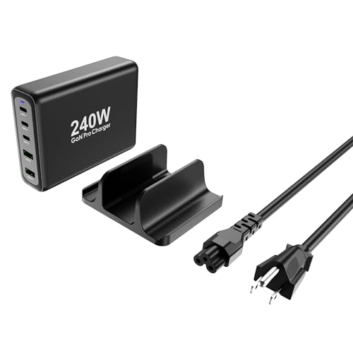 Tobetravel 240W USB C Charger, GaN Tech 5-Ports PD 100W PPS45W QC3.0 30W Super Fast Charging Station for MacBook Pro iPad iPhone 15 14 Samsung S23 S22 Pixel and More - image 1